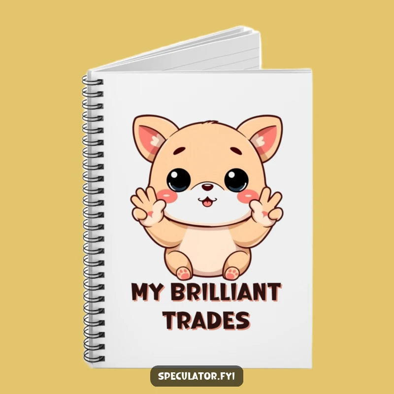 Funny Kawaii Trading Notebook - Buy Low Sell High Animal Journal Gift