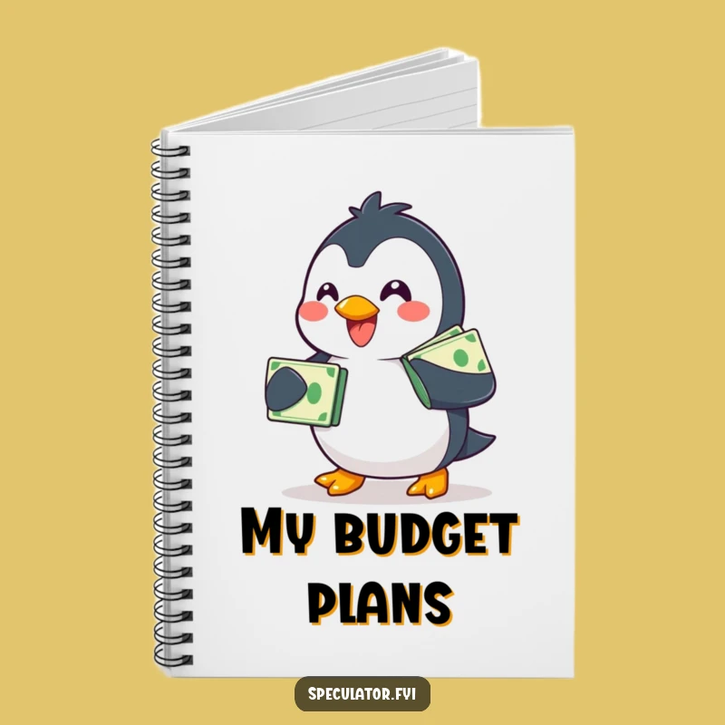 Funny Penguin Money Notebook - Journal Your Finances with Humor Gift