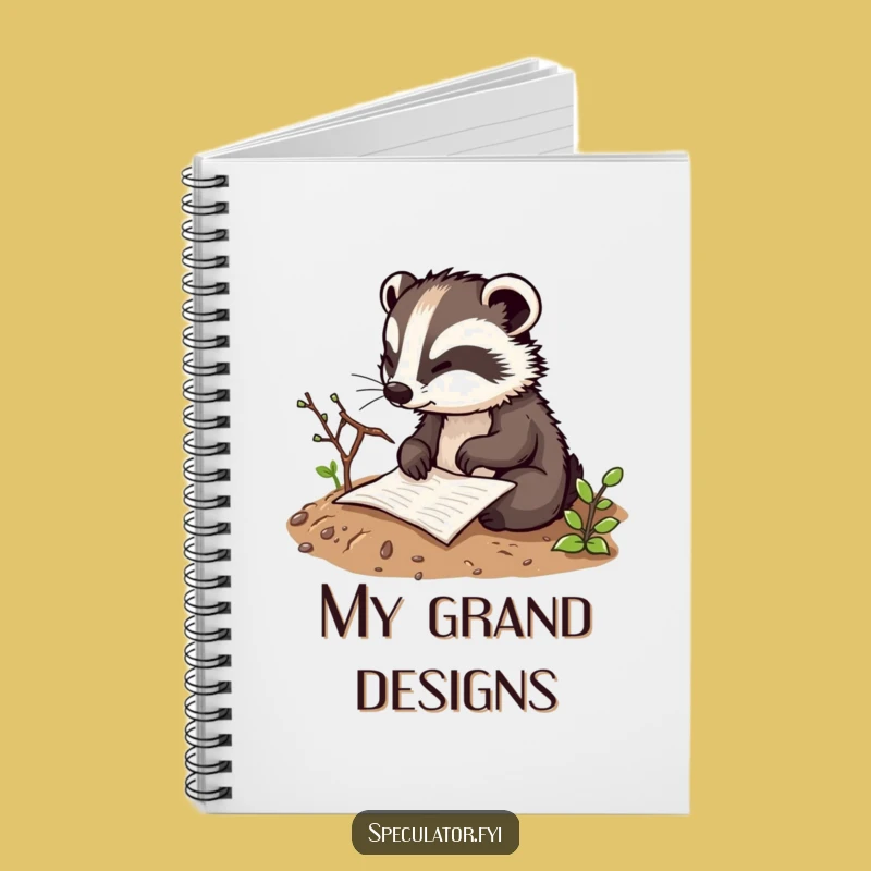 Funny Badger Plan Notebook - Jot Down Strategies with Clarity