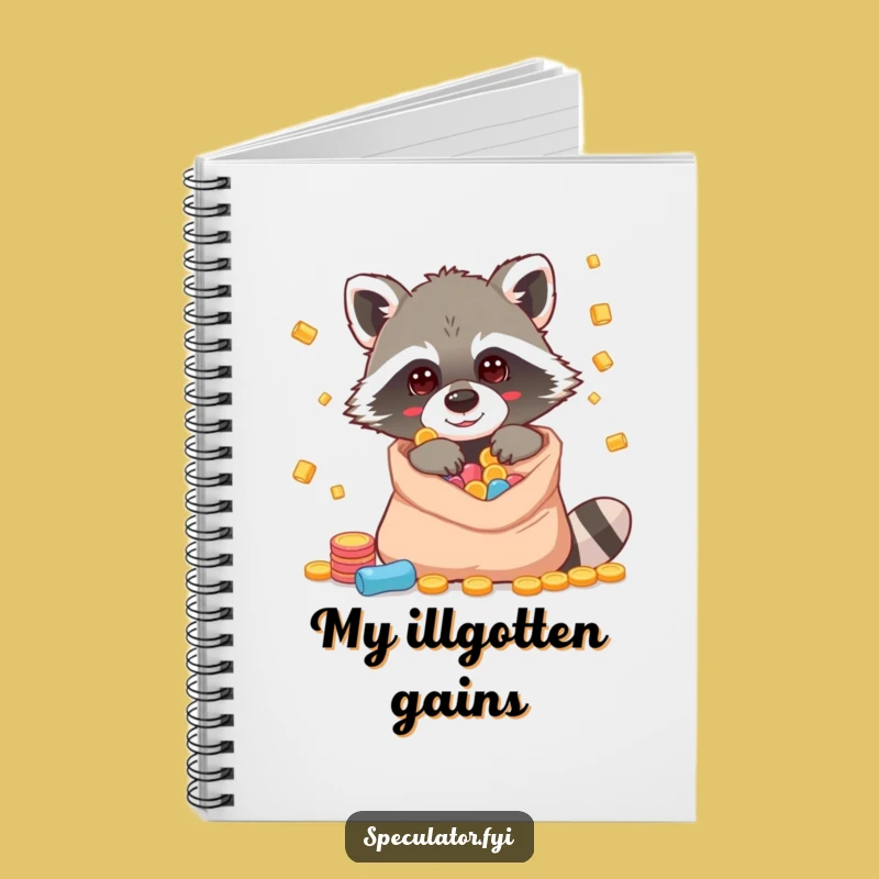 Funny Raccoon Riches Notebook: Jot Down Your Clever Plans!