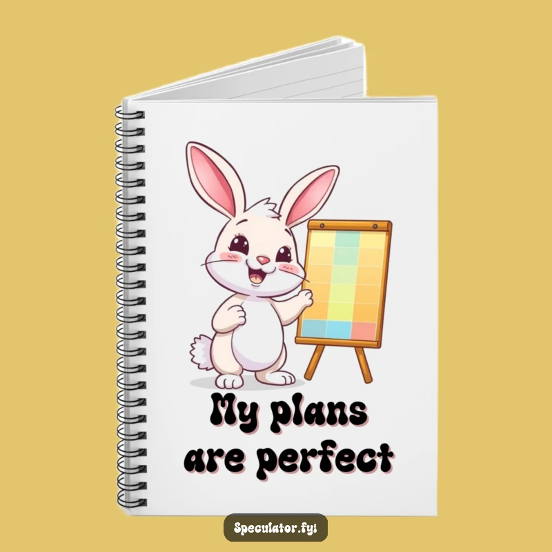 Funny Bunny Idea Notebook - Confident Chart Pointer, Journaling Humor Gift