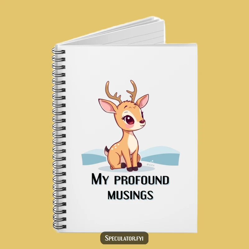 Funny Kawaii Deer Notebook: Thoughtful Horizon Jotting for Your Ideas