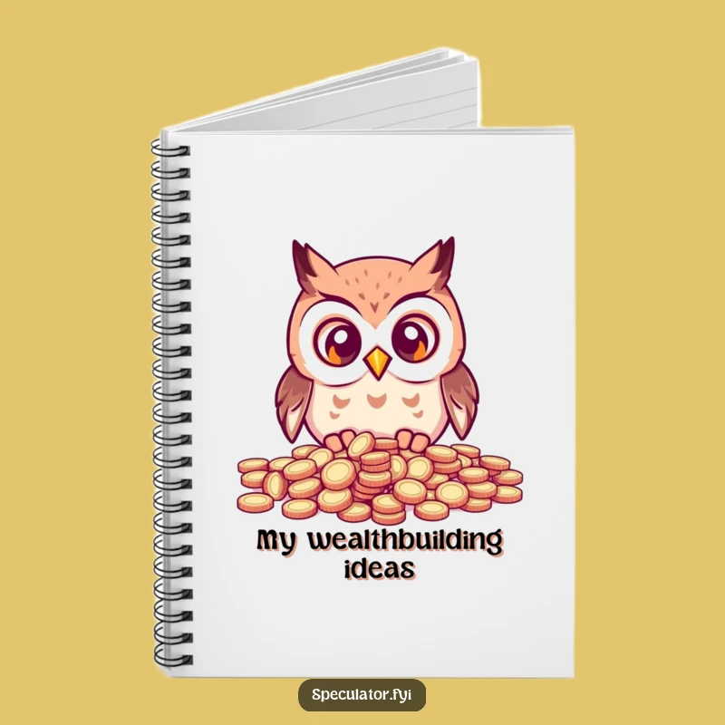 Funny Kawaii Owl Coins Notebook - Jot Down Ideas with Wise Insight