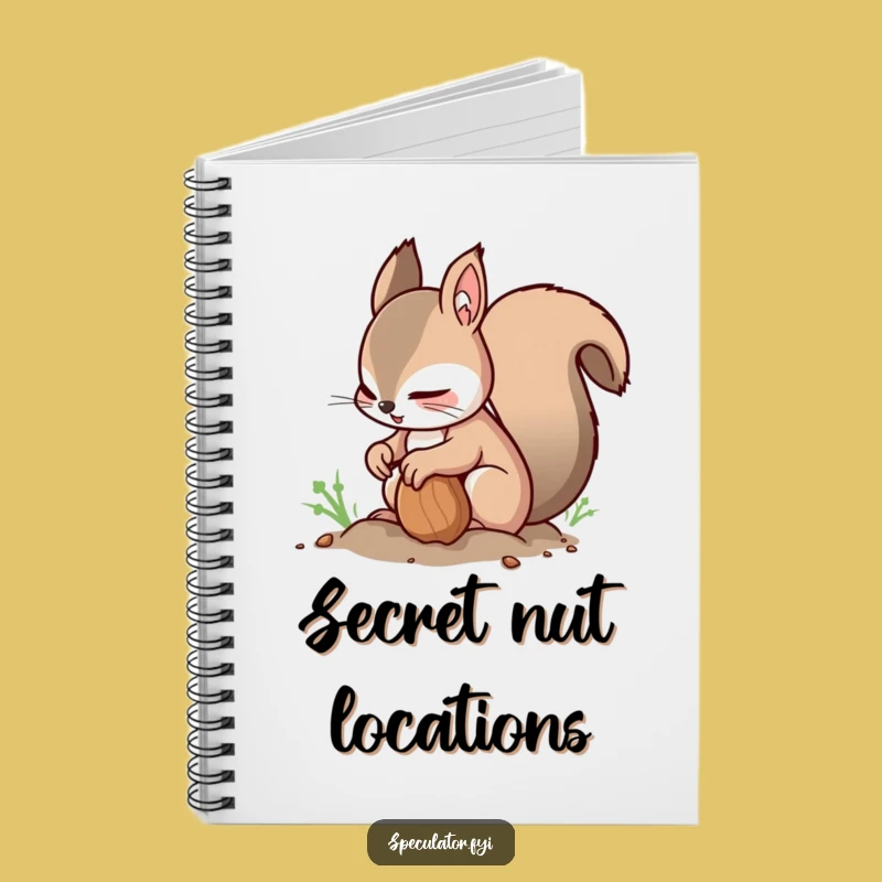 Funny Squirrel Nut Burying Notebook - Jot Down Plans with Nimble Humor