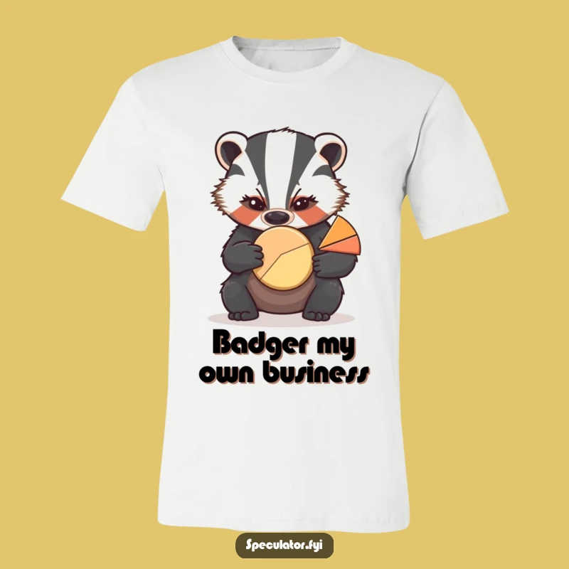 Funny Badger Pie Chart T-Shirt: Analytical Humor, Perfect Gift for Data Lovers