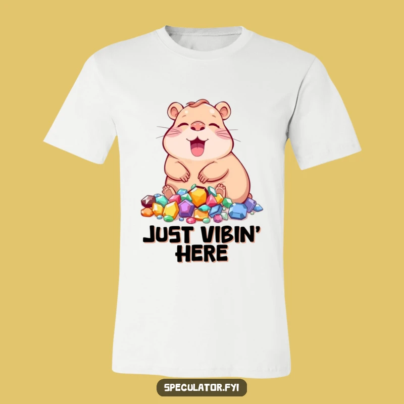 Funny Capybara Jewels T-Shirt: Wear Your Relaxed Radiance!