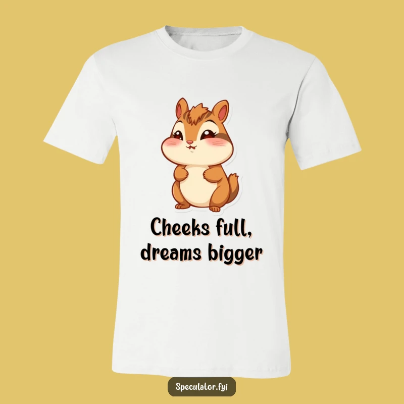 Funny Chipmunk T-Shirt: Puffed Cheeks Explorer, Hilarious Wonder Tee Gift
