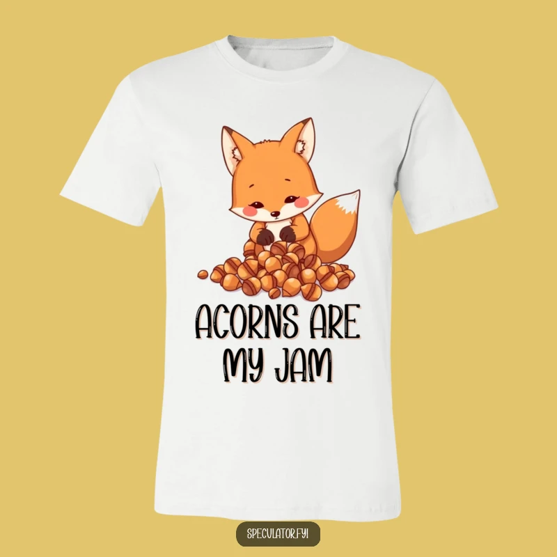 Funny Fox Acorn Counting T-Shirt - Witty Apparel for the Savvy