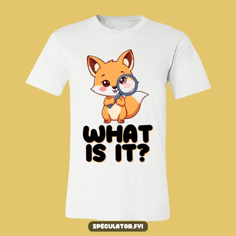 Funny Fox Detective T-Shirt: Inquisitive Investigator Character Tee Gift