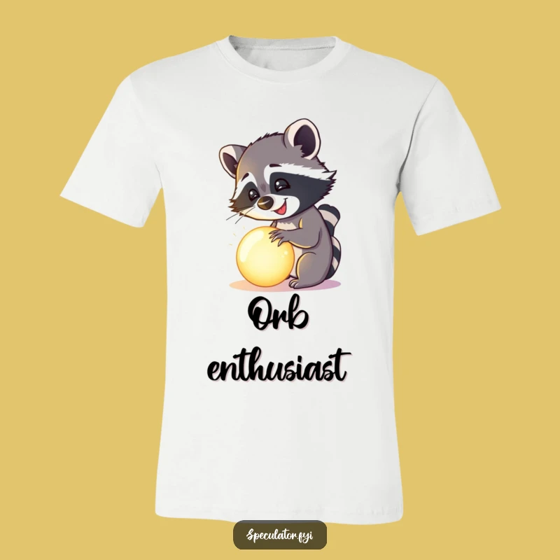 Funny Happy Raccoon Orb Tee - Curious & Quirky Gift!