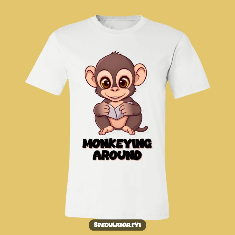 Funny Monkey Pattern T-Shirt: Clever Analyst's Tee for Curious Souls