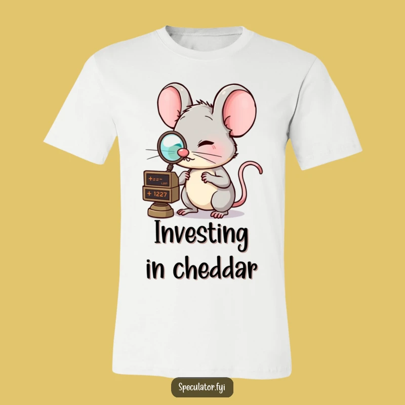 Funny Mouse Finance T-Shirt: Clever Monocle Mouse, Perfect Funny Gift