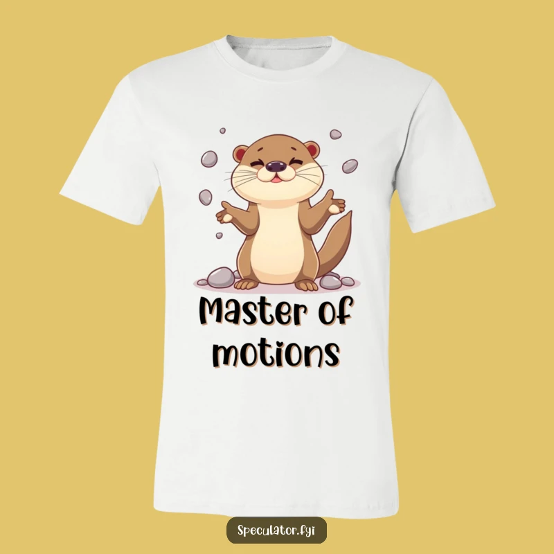 Funny Otter Juggling T-Shirt - Show Off Your Skills with Flair