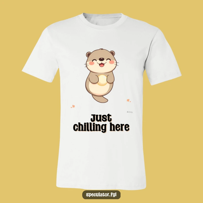 Funny Otter Pearl T-Shirt: Wear Your Joyful Serenity!