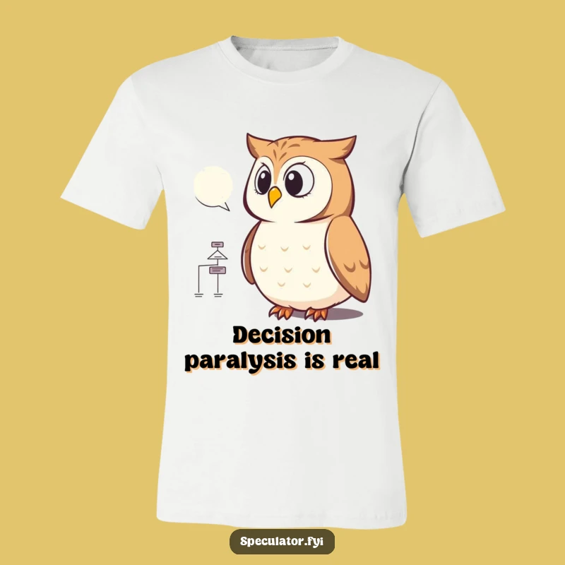 Funny Owl Flowchart T-Shirt: Smarty Pants Tee for Wise Guys