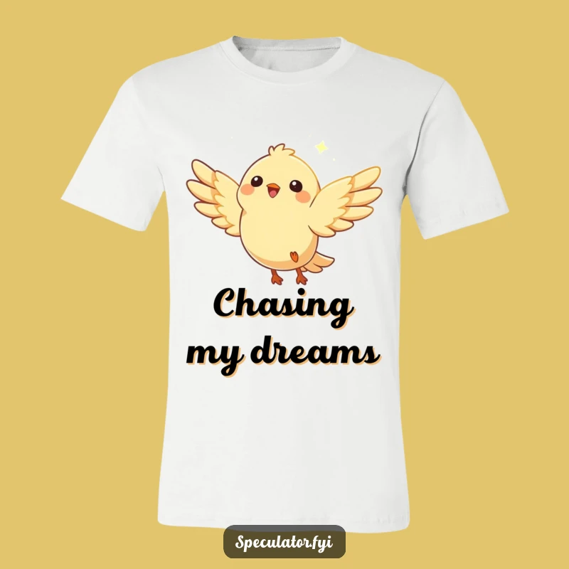 Funny Soaring Bird T-Shirt: Happy Character Apparel for the Adventurous