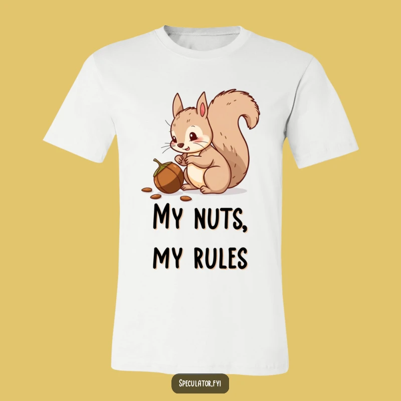 Funny Squirrel T-Shirt: Suspicious Nut Collector, Hilarious Animal Tee Gift