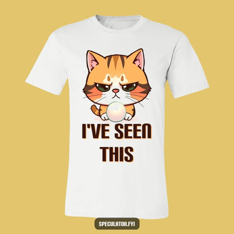 Funny Skeptical Cat T-Shirt: Suspicious Pet Character Tee Gift
