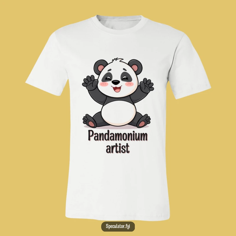 Funny Panda Performer Tee: Dramatic Pose, Ideal Gift for Stars