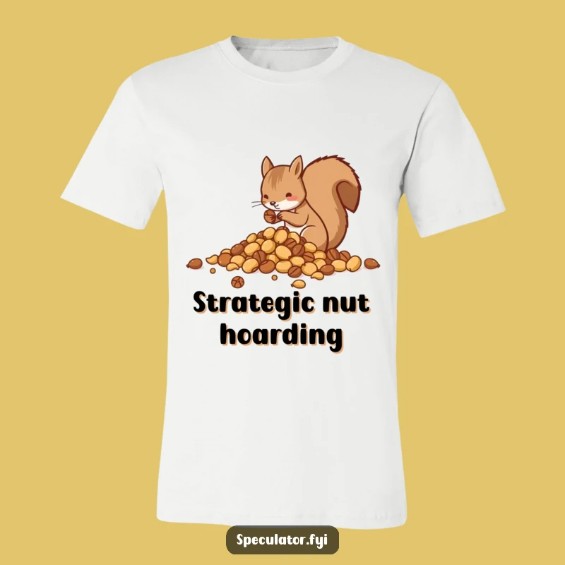 Funny Squirrel Sorting Nuts T-Shirt - Organized Animal Tee, Hilarious Gift Idea