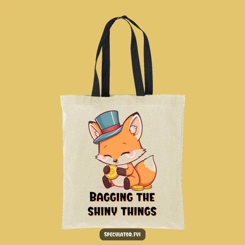 Funny Fox in Top Hat Tote Bag - Chic Investor Accessory, Practical Humorous Gift