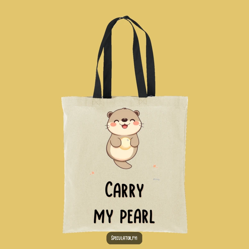 Funny Otter Pearl Tote Bag: Carry Your Treasures With Joyful Style!