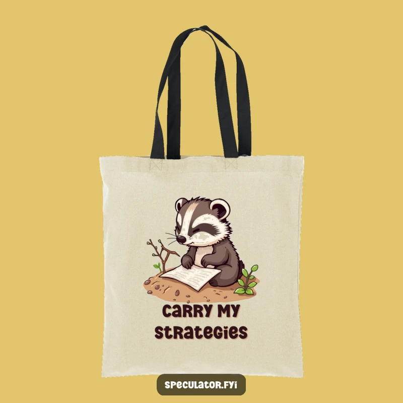 Funny Badger Plan Tote Bag - Carry Your Schemes with Style