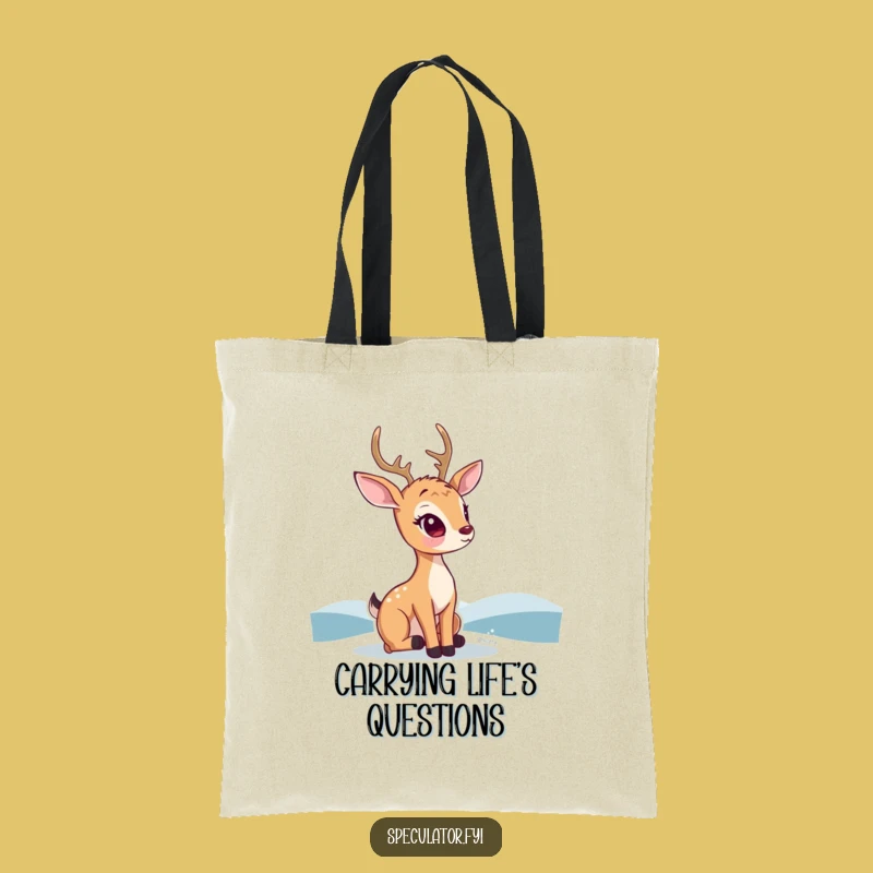 Funny Kawaii Deer Tote Bag: Thoughtful Horizon Carry for Your Essentials