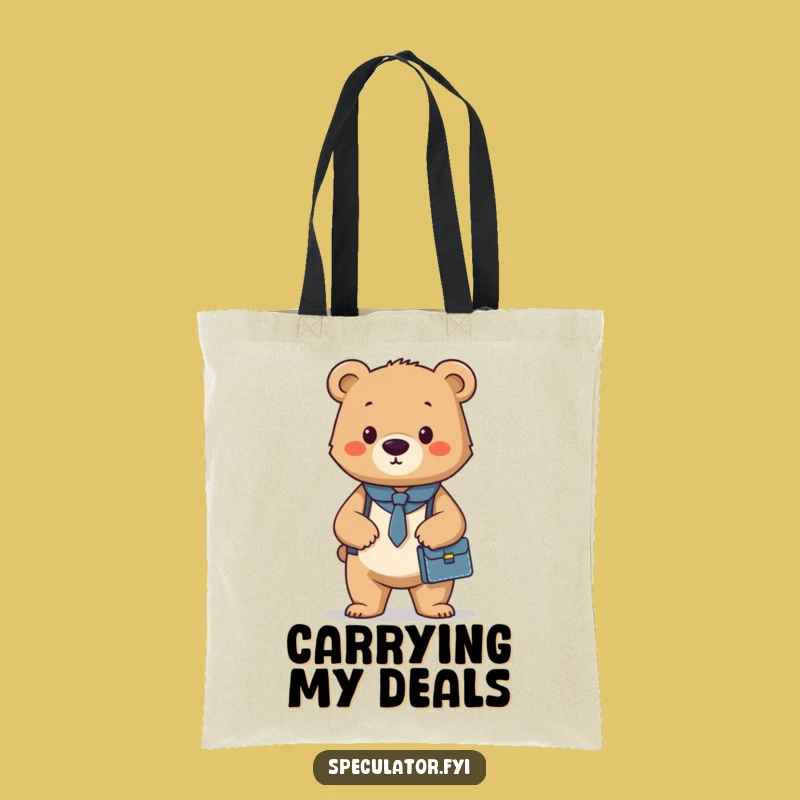 Funny Bear Cub Briefcase Tote Bag: Confident Carry-All for Professionals