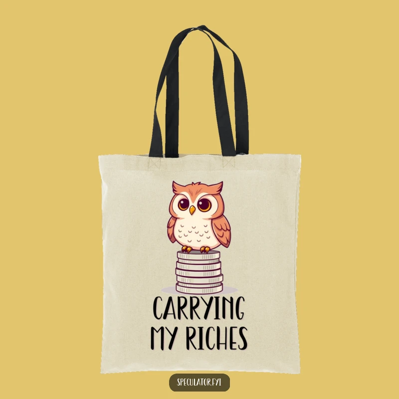 Funny Curious Owl Coin Saver Tote Bag - Practical & Wise Accessory