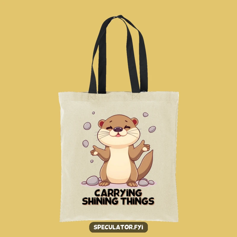Funny Otter Juggling Tote Bag - Carry Your Essentials with Playful Skill
