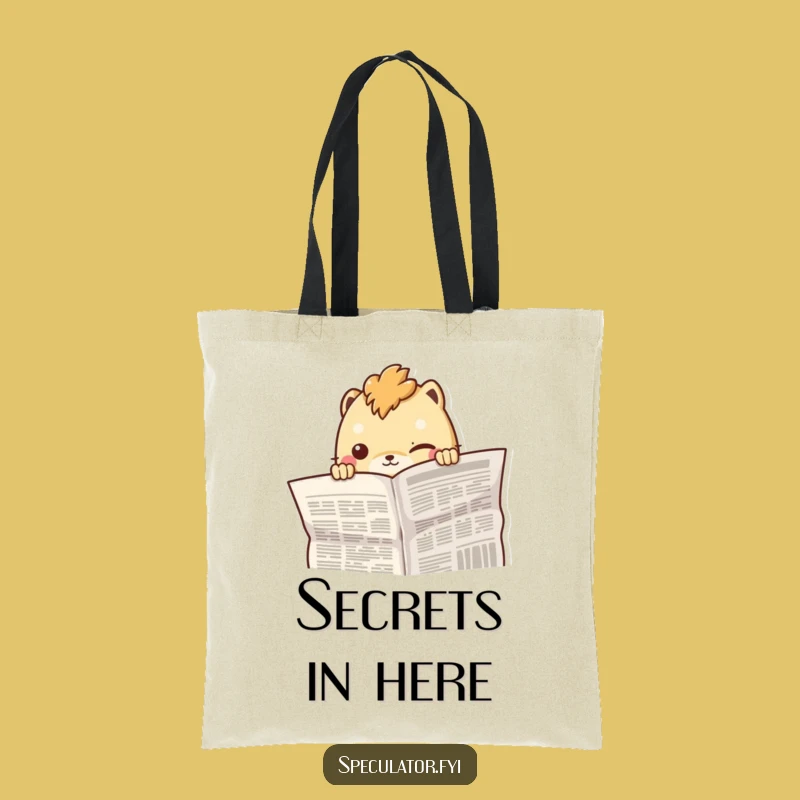 Funny Peeking Creature Tote Bag: Carry Your Secrets with Style