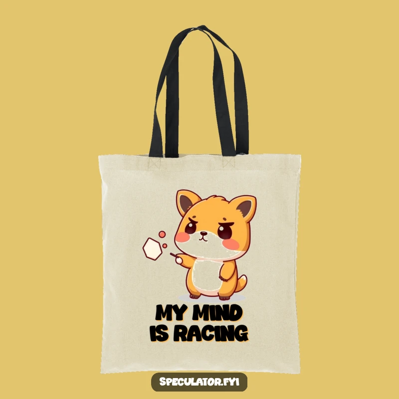 Funny Stubborn Kawaii Animal Tote Bag - Practical Gift for the Perplexed