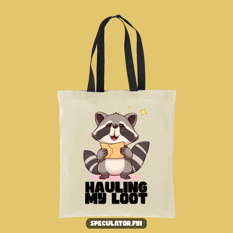 Funny Raccoon Treasure Map Tote Bag - Practical and Hilarious Gift!
