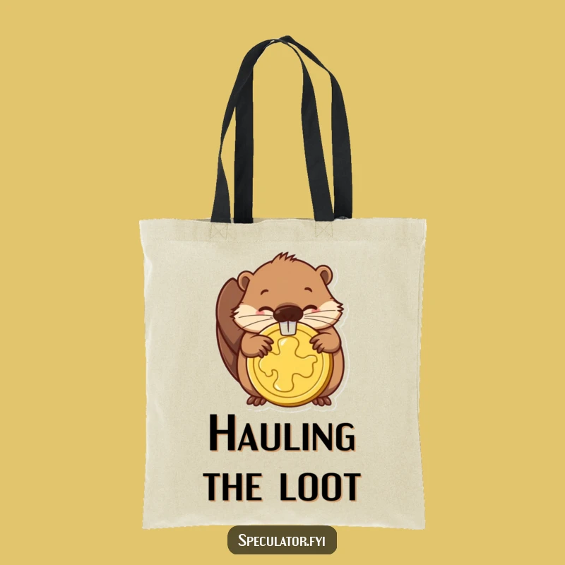 Funny Beaver Coin Tote Bag: Determined Hauler for Your Ambitious Essentials