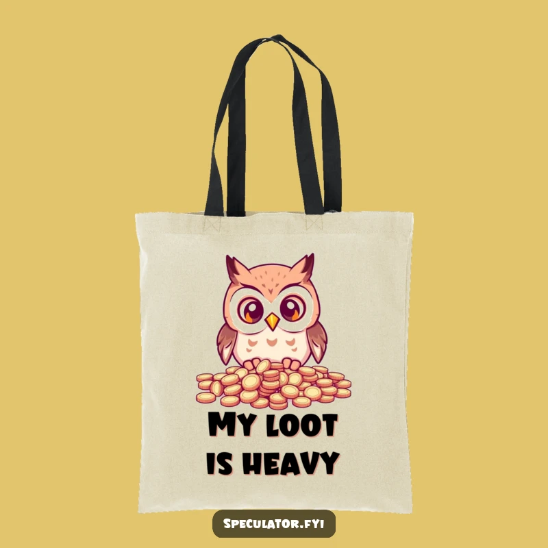 Funny Kawaii Owl Coins Tote Bag - Carry Your Treasures in Style!