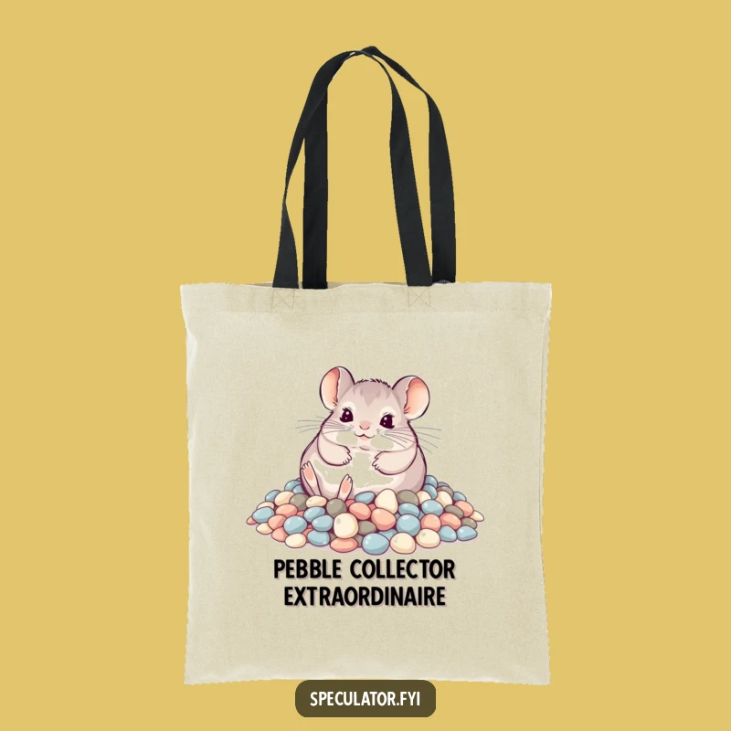 Funny Playful Chinchilla Pebble Tote - Carry Your Sparkle!